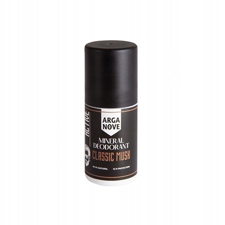 ARGANOVE Dezodorant mineralny ałunowy CLASSIK MUSK roll-on 50 ml