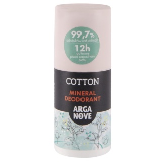 ARGANOVE Dezodorant mineralny ałunowy COTTON roll-on 50 ml