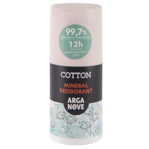 ARGANOVE Dezodorant mineralny ałunowy COTTON roll-on 50 ml