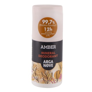 ARGANOVE Naturalny dezodorant mineralny roll-on AMBER z olejem arganowym 50 ml