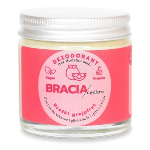BRACIA MYDLARZE Naturalny dezodorant w kremie bez sody grejpfrut 60 ml