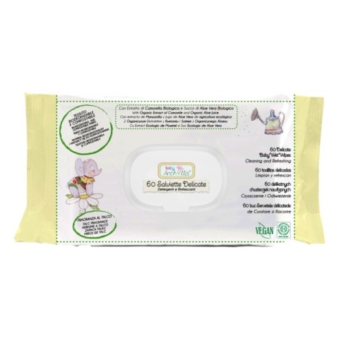 Baby Anthyllis Chusteczki nawilżane dla dzieci i niemowląt z ekstraktem z rumianku i sokiem z aloesu