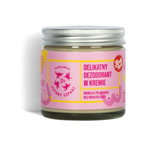 Cztery Szpaki Delikatny dezodorant w kremie Wanilia i Palmaroza 60 ml
