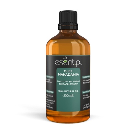 ESENT Olej macadamia nierafinowany tłoczony na zimno 100 ml