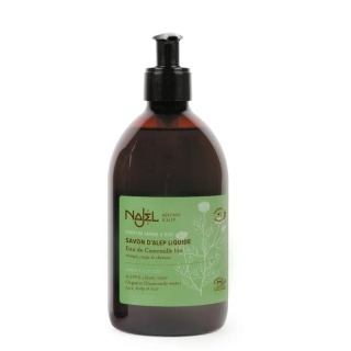 NAJEL Mydło Aleppo w płynie 5% oleju laurowego bursztyn oud 500 ml