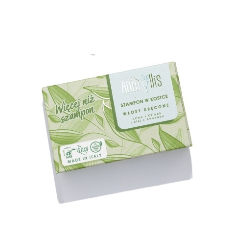 Anthyllis Szampon w kostce do włosów kręconych z oliwą z oliwek i awokado 80 g