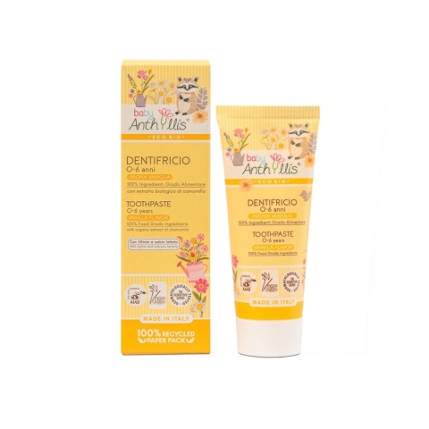 BABY ANTHYLLIS Pasta do zębów dla dzieci Bio BEZ FLUORU waniliowa 75 ml