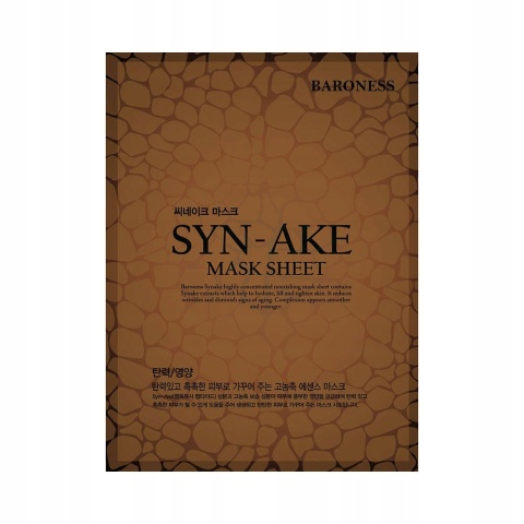 BARONESS Przeciwzmarszczkowa maska w płachcie z peptydem Syn-Ake 21 g