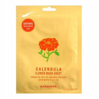 BARONESS kojąca maska w płachcie z ekstraktem z kwiatu nagietka 21g