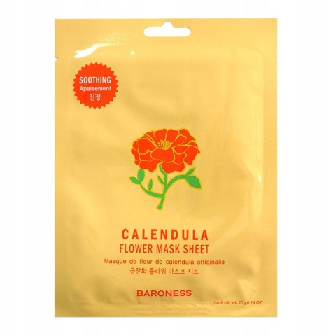 BARONESS kojąca maska w płachcie z ekstraktem z kwiatu nagietka 21g