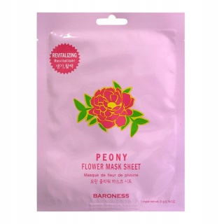 BARONESS maska w płachcie z ekstraktem z kwiatu piwonii 21g