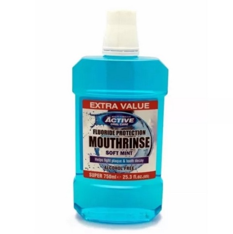 BEAUTY FORMULAS Płyn do płukania ust SOFT MINT z fluorem bez alkoholu 750ml