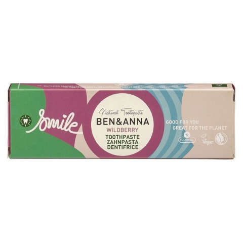 BEN&ANNA Pasta do zębów WILDBERRY z fluorem, dzikie jagody, 75 ml, 4260491223036