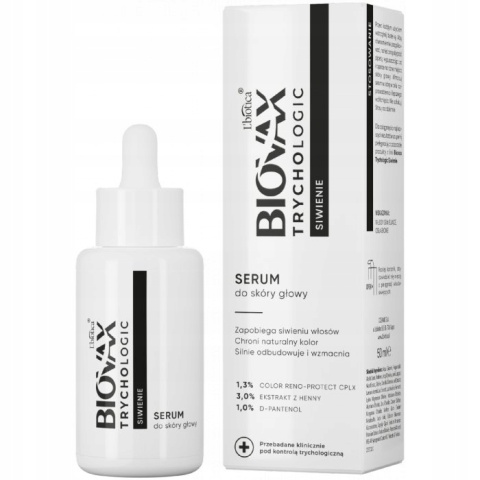 Biovax Trychologic siwienie serum do skóry głowy