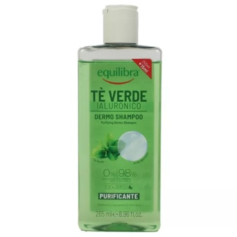 EQUILIBRA Oczyszczający szampon zielona herbata i kwas hialuronowy 265 ml
