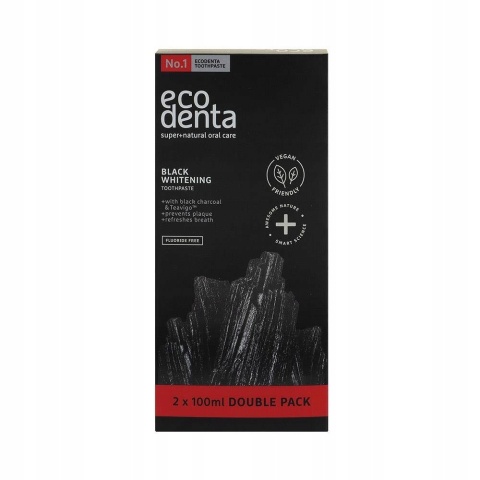 Ecodenta Zestaw 2 czarnych wybiel. past do zębów