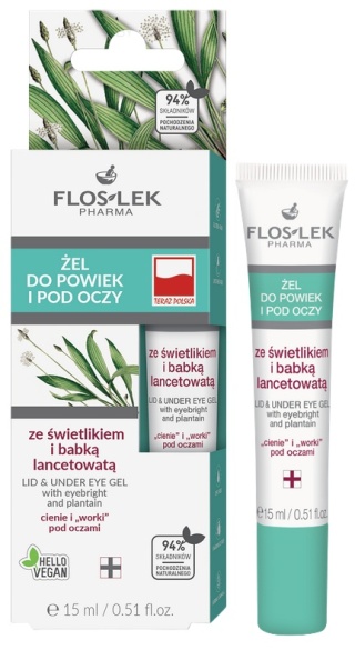 FLOSLEK Żel do powiek ze świetlikiem i babką lancetowatą