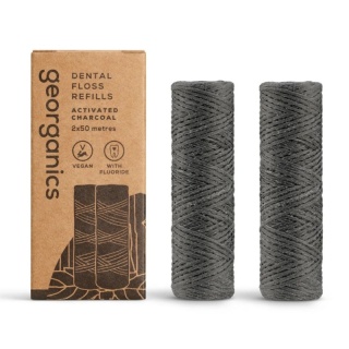 GEORGANICS Nić dentystyczna z węglem aktywnym i fluorem 2x50 m UZUPEŁNIENIE