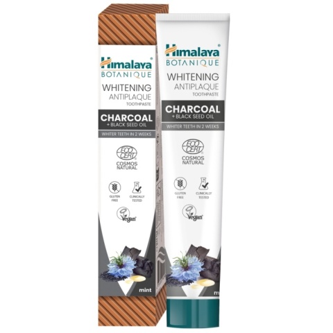 HIMALAYA Botanique Wybielająca pasta do zębów z węglem i czarnuszką 75 ml