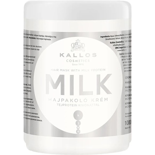 KALLOS maska do włosów z ekstraktem proteiny mlecznej MILK PROTEIN 1000 ml