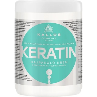 KALLOS regenerująca maska do włosów z keratyną KERATIN 1000 ml
