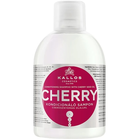 KALLOS szampon z olejem z pestek wiśni CHERRY 1000 ml