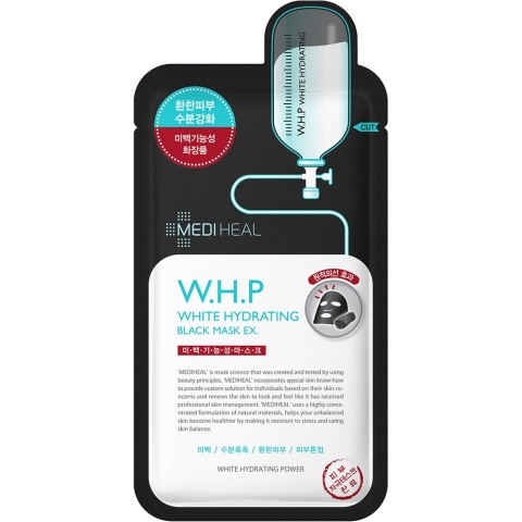 MEDIHEAL 2470 Maska czarna w płachcie nawilżająco-rozświetlająca W.H.P 27ml