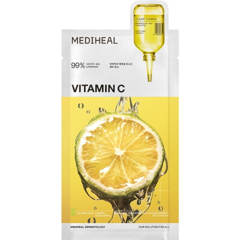 MEDIHEAL 4017 Rozjaśniająco-nawilżająca maska w płachcie z witaminą C 24 ml