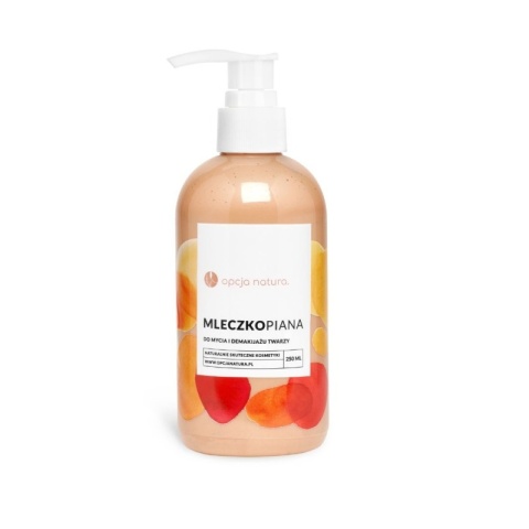 OPCJA NATURA Mleczkopiana do mycia i demakijażu twarzy 250 ml