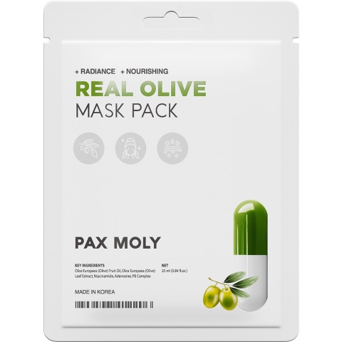 PAXMOLY 2206 Nawilżająco-łagodząca maska w płachcie z oliwą z oliwek 25 ml