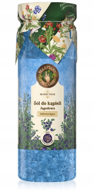 RECEPTURY ZIELARKI Skarby Polne Sól do kąpieli - Jagodowa 700 g