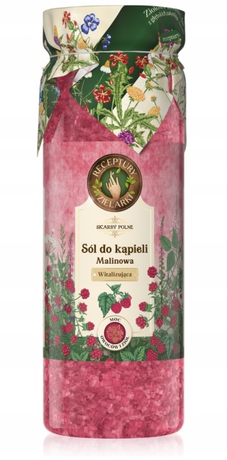 RECEPTURY ZIELARKI Skarby Polne Sól do kąpieli - Malinowa 700 g