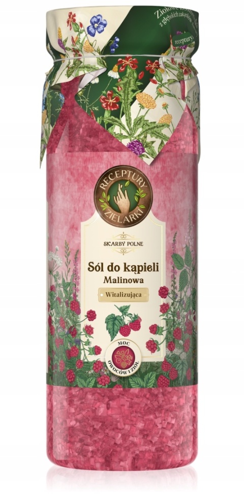 RECEPTURY ZIELARKI Skarby Polne Sól do kąpieli - Malinowa 700 g