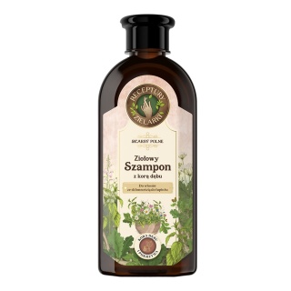 RECEPTURY ZIELARKI Szampon z korą dębu i pokrzywą do włosów z łupieżem350ml